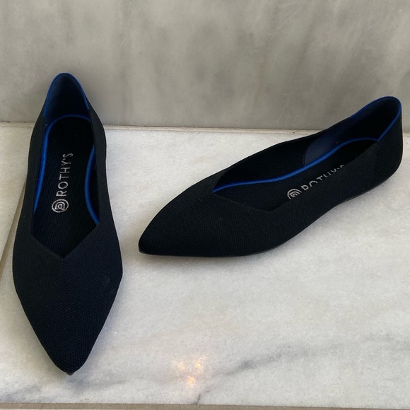 Rothy’s Black “The Point” Flats - Picture 3 of 12